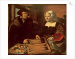 Portrait of a Husband and Wife Playing Tric-Trac by Jan Sanders van Hemessen