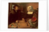 Portrait of a Husband and Wife Playing Tric-Trac by Jan Sanders van Hemessen