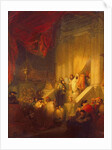 Reading of the law in a Synagogue by Solomon Alexander Hart