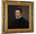 Portrait of a boy, bust-length, in a black doublet with a white collar by Jacopo Robusti Tintoretto