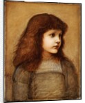 Portrait of Gertie Lewis, half length, 1879-80 by Edward Coley Burne-Jones