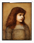 Portrait of Gertie Lewis, half length, 1879-80 by Edward Coley Burne-Jones