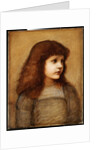 Portrait of Gertie Lewis, half length, 1879-80 by Edward Coley Burne-Jones