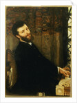 Portrait of the singer George Henschel playing Alma-Tadema's piano, Townshend House, 1879 by Lawrence Alma-Tadema
