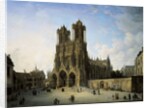 The Southwest Wing of the Cathedral in Reims, 1826 by Domenico II Quaglio