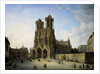 The Southwest Wing of the Cathedral in Reims, 1826 by Domenico II Quaglio