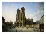 The Southwest Wing of the Cathedral in Reims, 1826 by Domenico II Quaglio