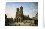 The Southwest Wing of the Cathedral in Reims, 1826 by Domenico II Quaglio