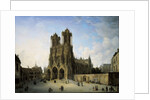 The Southwest Wing of the Cathedral in Reims, 1826 by Domenico II Quaglio