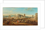 Two Caravans at the Entrance to the Valley Leading to Palmyra by Jean-Baptiste Hilair