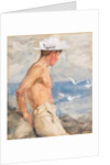 Study of a young man looking out to sea by Henry Scott Tuke