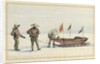 The sledge party to White Island, February 1902: Shackleton, Wilson and Ferrar preparing to set out, 1902 by Edward Adrian Wilson