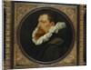 Portrait of a gentleman, small bust length, wearing a white ruff and grey cloak by Peter Paul Rubens