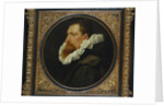 Portrait of a gentleman, small bust length, wearing a white ruff and grey cloak by Peter Paul Rubens
