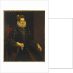 Portrait of a lady seated three-quarter length in a black dress with a ruff by Peter Paul Rubens