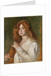 Girl Combing her Hair by Pierre Auguste Renoir