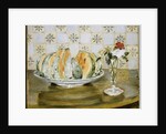 Still life of a melon and a vase of flowers, c.1872 by Pierre Auguste Renoir