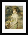 Young Girl with a Basket of Flowers by Pierre Auguste Renoir