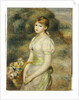 Young Girl with a Basket of Flowers by Pierre Auguste Renoir