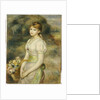 Young Girl with a Basket of Flowers by Pierre Auguste Renoir