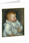 Portrait of Coco Against a Blue Background by Pierre Auguste Renoir