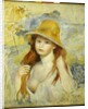 Young Girl with a Straw Hat, 1884 by Pierre Auguste Renoir