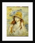 Young Girl with a Straw Hat, 1884 by Pierre Auguste Renoir