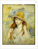 Young Girl with a Straw Hat, 1884 by Pierre Auguste Renoir