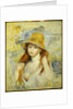 Young Girl with a Straw Hat, 1884 by Pierre Auguste Renoir