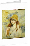 Young Girl with a Straw Hat, 1884 by Pierre Auguste Renoir