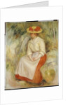 Gabrielle in a Straw Hat, 1900 by Pierre Auguste Renoir