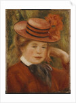 A Young Girl with a Red Hat, 1899 by Pierre Auguste Renoir