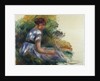 Alice Gamby in the Garden, Young Girl Sitting in the Grass, 1891 by Pierre Auguste Renoir