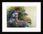Alice Gamby in the Garden, Young Girl Sitting in the Grass, 1891 by Pierre Auguste Renoir