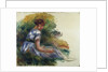 Alice Gamby in the Garden, Young Girl Sitting in the Grass, 1891 by Pierre Auguste Renoir