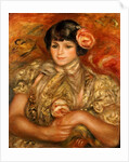 Girl with a Rose by Pierre Auguste Renoir