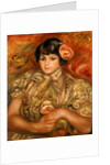 Girl with a Rose by Pierre Auguste Renoir