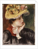 Head of a Girl with a Yellow Hat by Pierre Auguste Renoir
