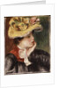 Head of a Girl with a Yellow Hat by Pierre Auguste Renoir