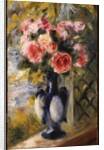 Roses in a Blue Vase, 1892 by Pierre Auguste Renoir