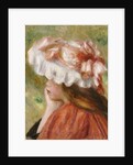 Head of a Young Girl in a Red Hat by Pierre Auguste Renoir