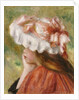 Head of a Young Girl in a Red Hat by Pierre Auguste Renoir