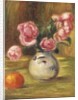 Vase of Roses and an Orange, 1910 by Pierre Auguste Renoir