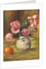 Vase of Roses and an Orange, 1910 by Pierre Auguste Renoir