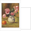 Vase of Roses and an Orange, 1910 by Pierre Auguste Renoir