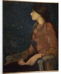 Pensive Lady, Seated by Edmond-Francois Aman-Jean