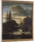 A Norwegian Landscape with a Cascade Waterfall by Jacob Isaaksz. or Isaacksz. van Ruisdael