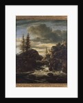 A Norwegian Landscape with a Cascade Waterfall by Jacob Isaaksz. or Isaacksz. van Ruisdael