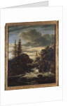 A Norwegian Landscape with a Cascade Waterfall by Jacob Isaaksz. or Isaacksz. van Ruisdael