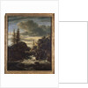 A Norwegian Landscape with a Cascade Waterfall by Jacob Isaaksz. or Isaacksz. van Ruisdael